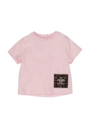 Pink Baby Short Sleeve Tee with Square FF