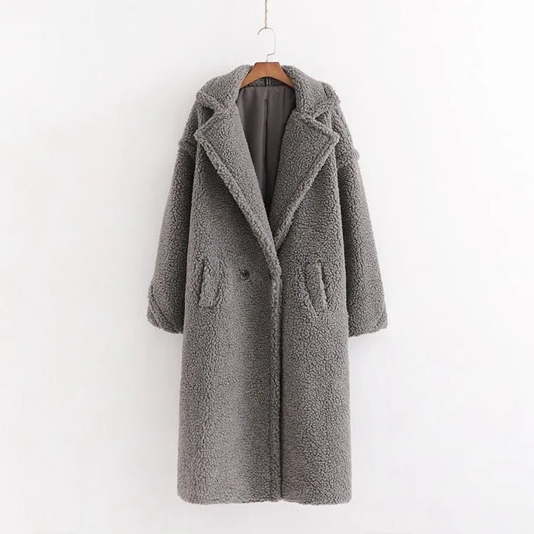 Pre Order:  Large Lapel Plush Winter Coat - @jariatudanita