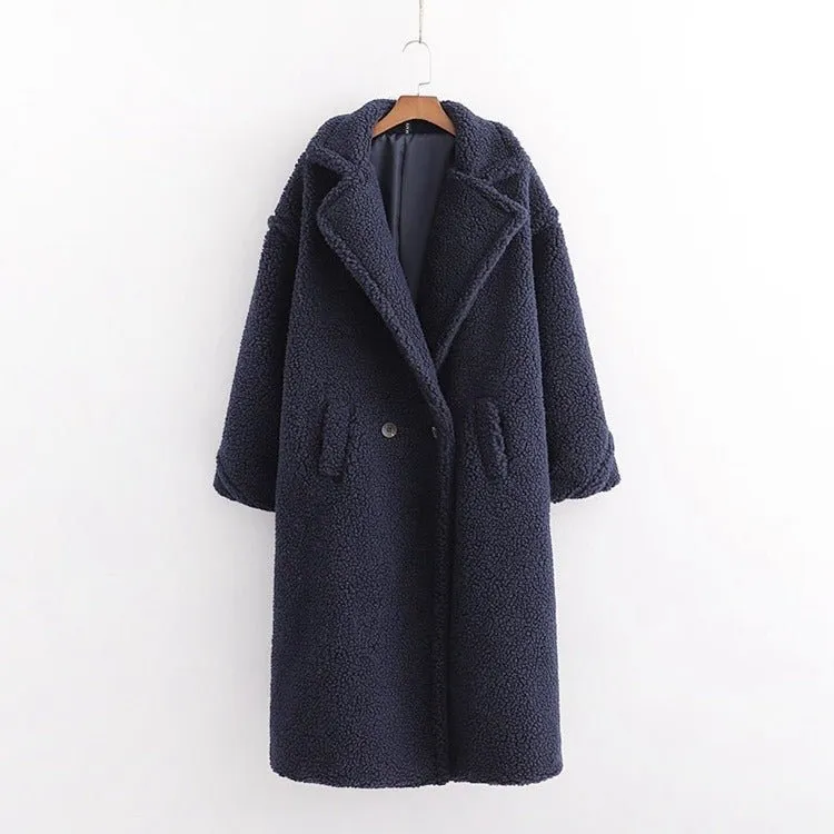 Pre Order:  Large Lapel Plush Winter Coat - @jariatudanita