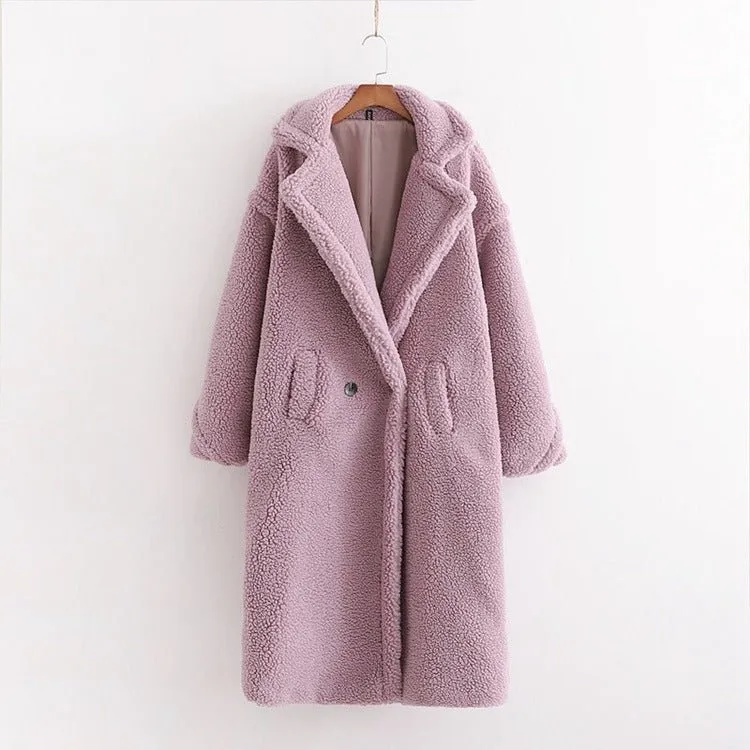 Pre Order:  Large Lapel Plush Winter Coat - @jariatudanita