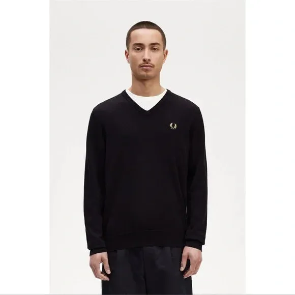 Raf Simons V Neck Long Sleeve Jumper