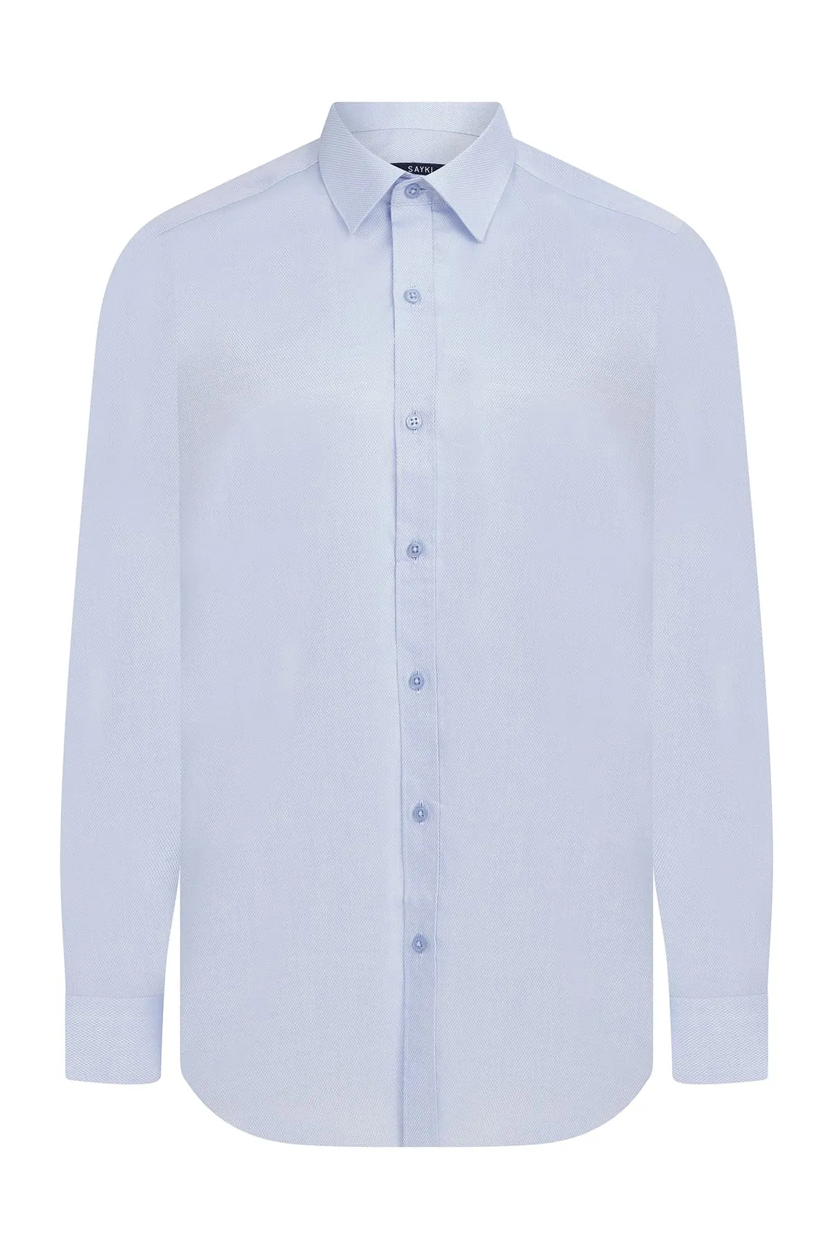 Regular Fit Cotton Blue Dress Shirt