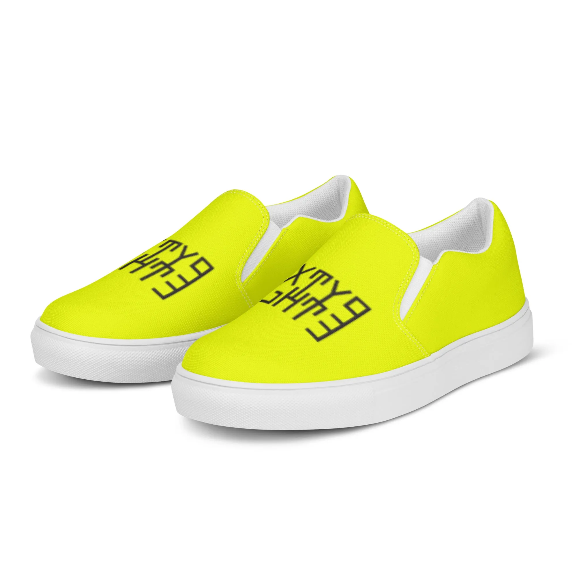 Sixty Eight 93 Logo Black & Lemonade Women's Slip On Shoes