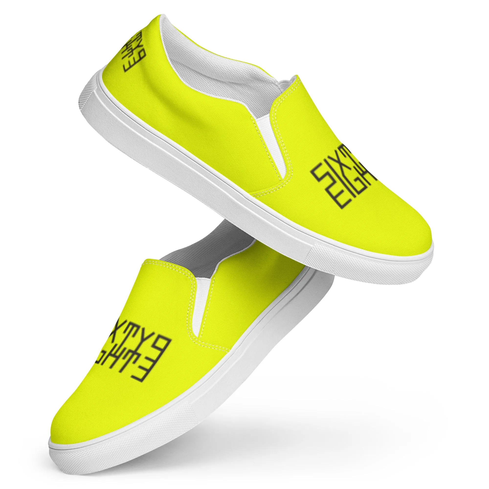 Sixty Eight 93 Logo Black & Lemonade Women's Slip On Shoes