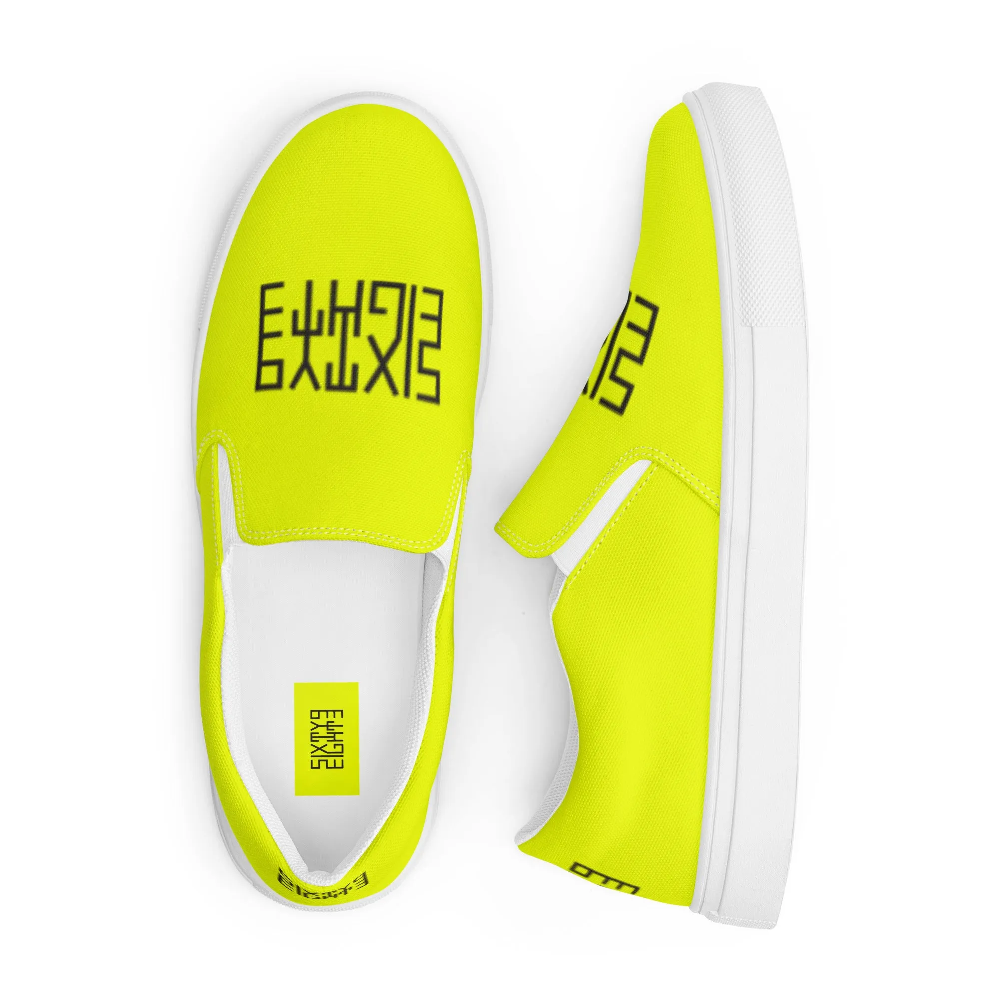 Sixty Eight 93 Logo Black & Lemonade Women's Slip On Shoes