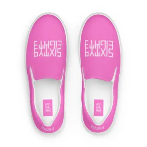 Sixty Eight 93 Logo White & Pink Women's Slip On Shoes