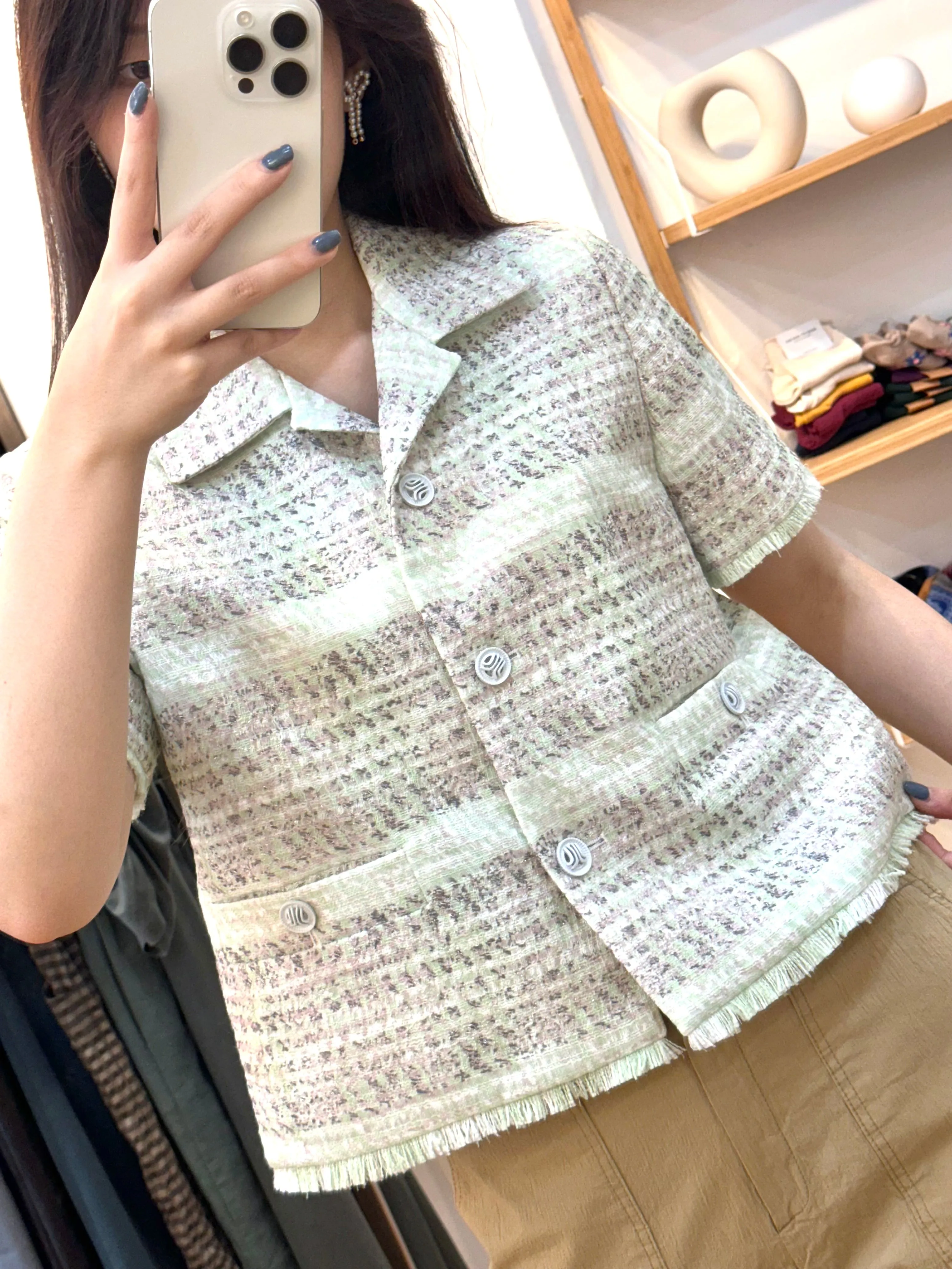 Spring Tweed Top