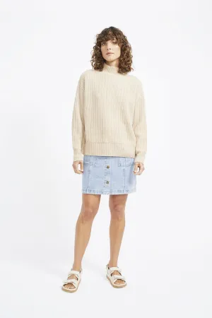 Staple - Oracle Rib Knit Jumper - Natural Marle