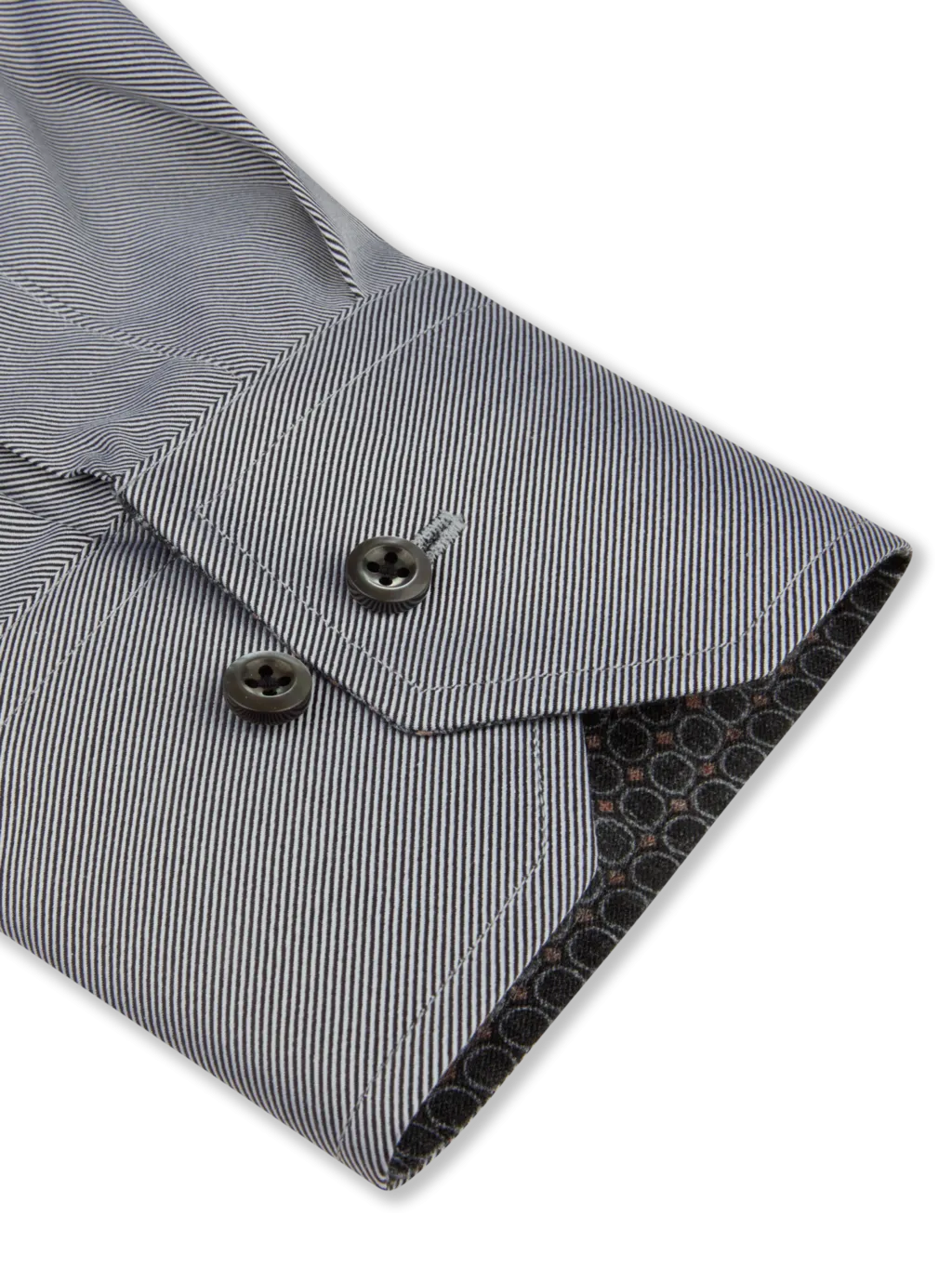 STENSTROMS Black Contrast Twill Shirt | D.GREY