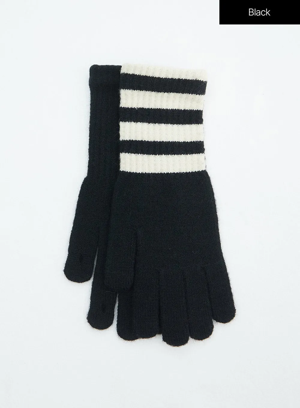 Stripe Knit Gloves IN317