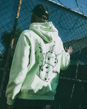 Stussy Fire Dice 50-50 Hoodie Light Green