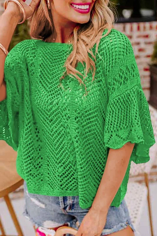 Take My Word Green Knit Top