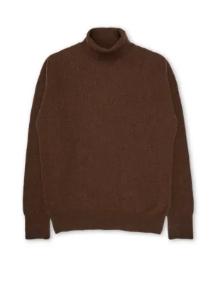 Talbot Roll Neck Jumper Hartwell Brown