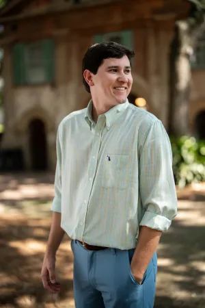 Teal & Mossy Yellow Bailey Button Down Dress Shirt