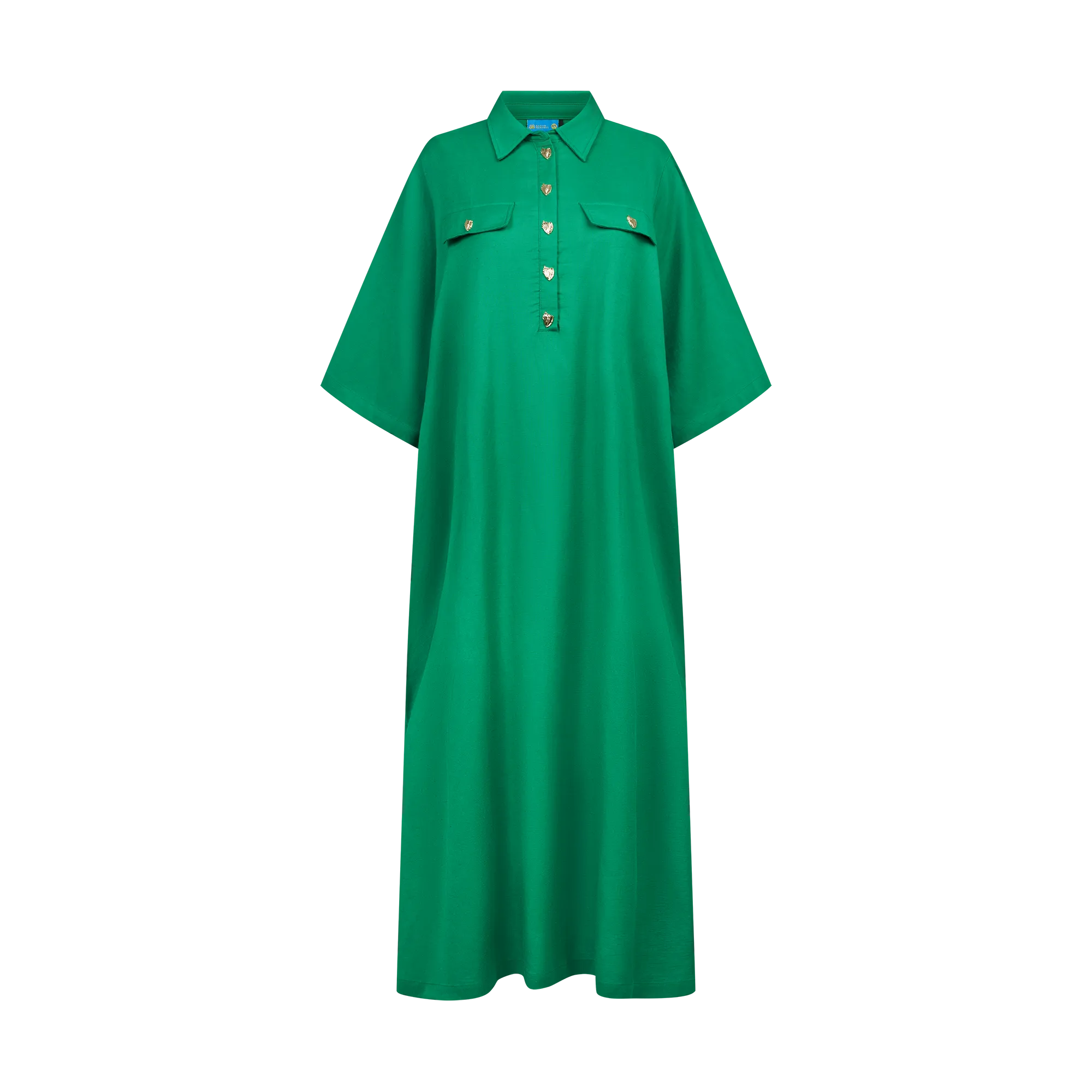 THE STROMBUS SHIRT DRESS-GREEN