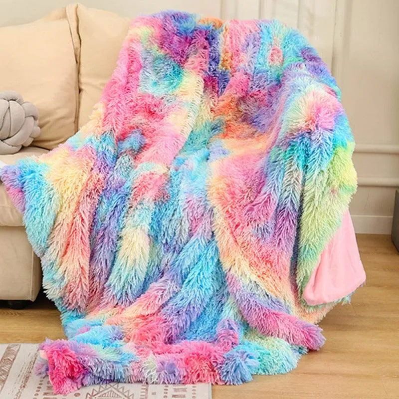 Tie Dyed Winter Double Layer Blanket