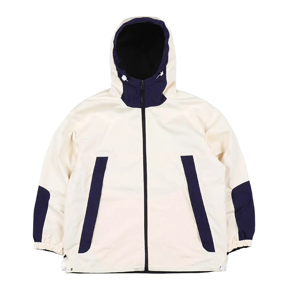 TWAN WINDBREAKER HOODED REVERSIBLE JACKET CREAM/BLACK