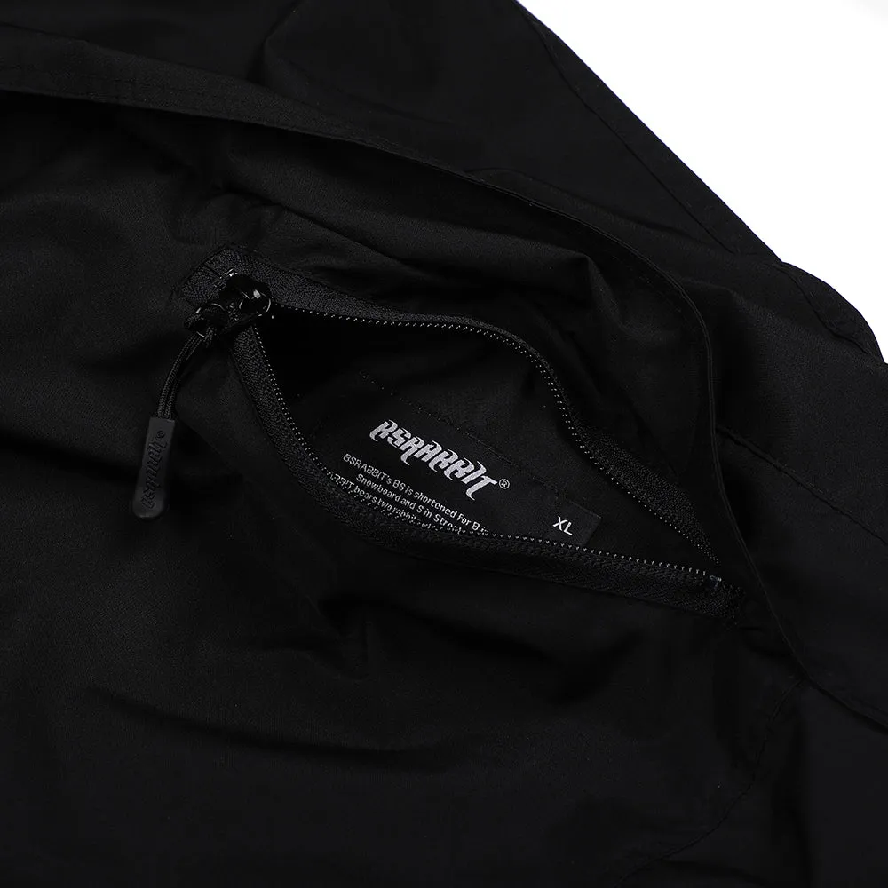 TWAN WINDBREAKER HOODED REVERSIBLE JACKET CREAM/BLACK