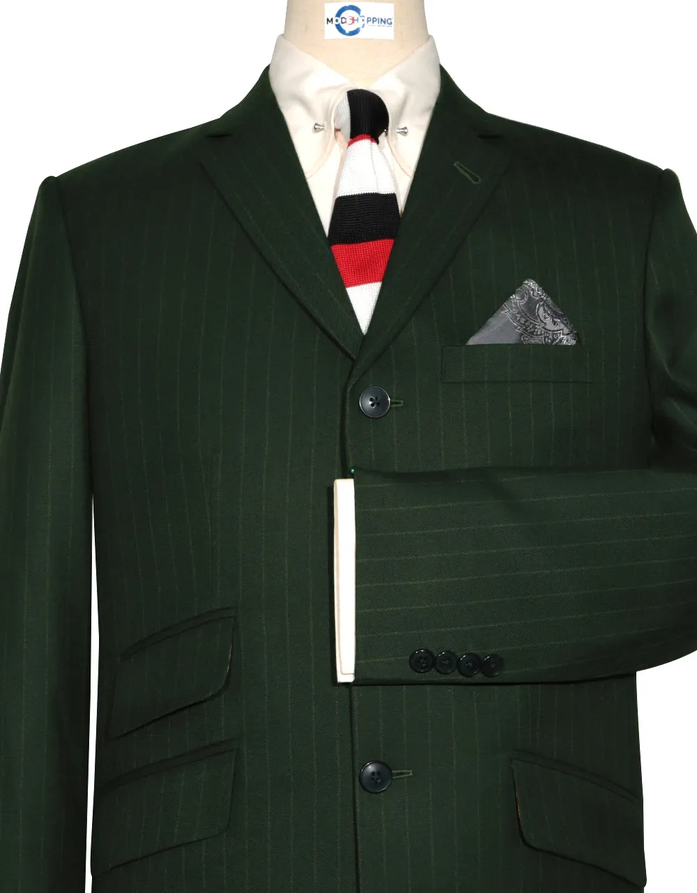 Tweed Blazer - Olive Green Stripe Tweed Blazer