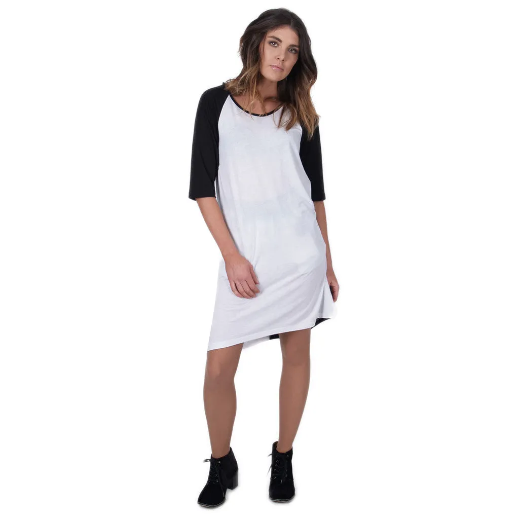 Two Faced Raglan T-Shirt Dress