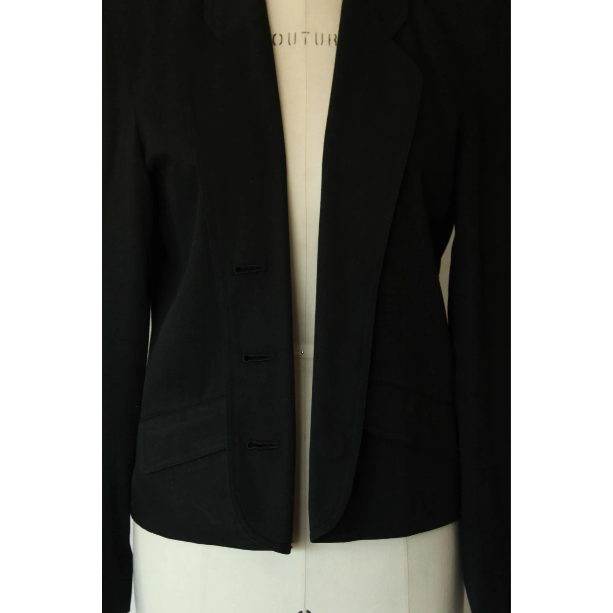 Vintage 1990s 2000s Liz Sport Petite Black Blazer