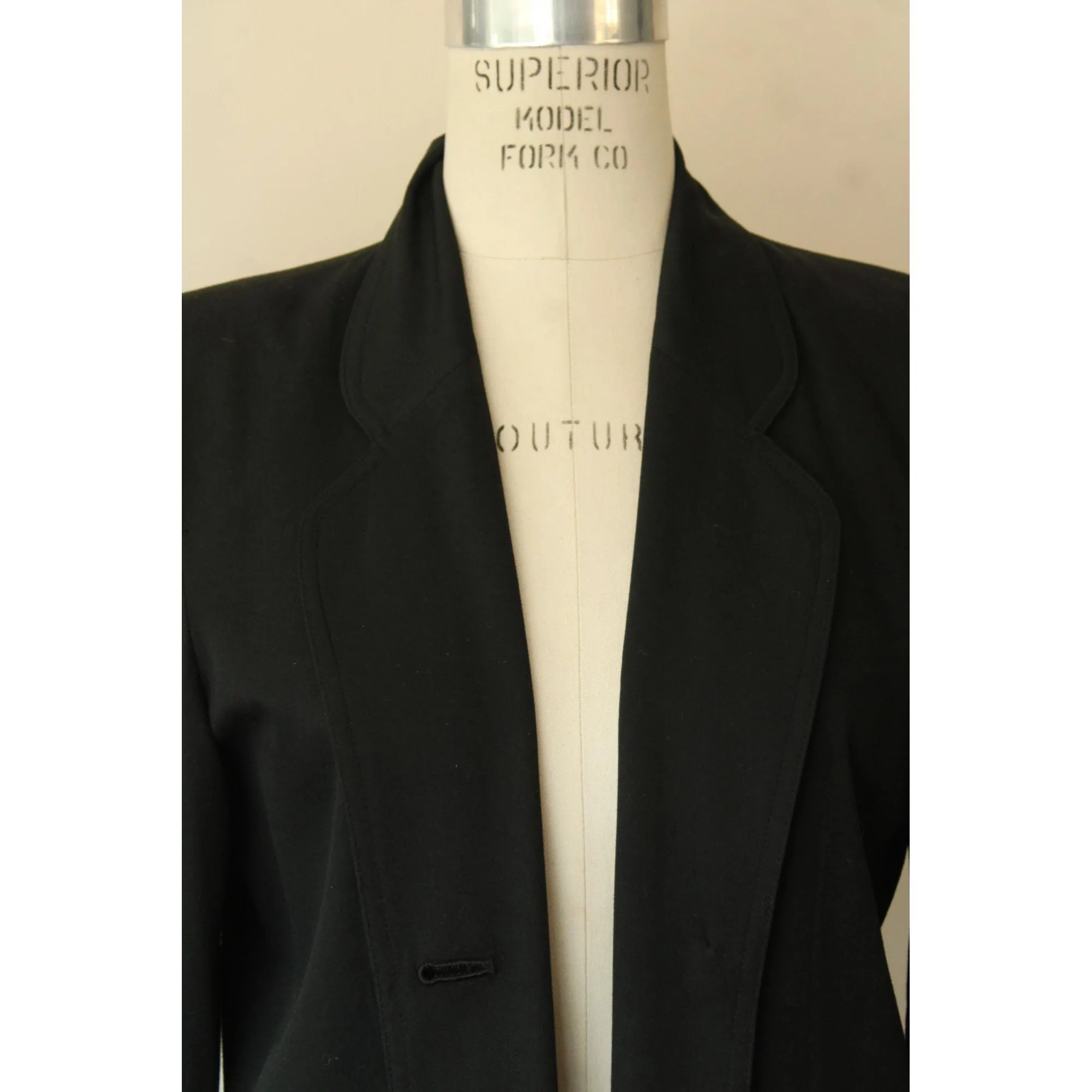 Vintage 1990s 2000s Liz Sport Petite Black Blazer