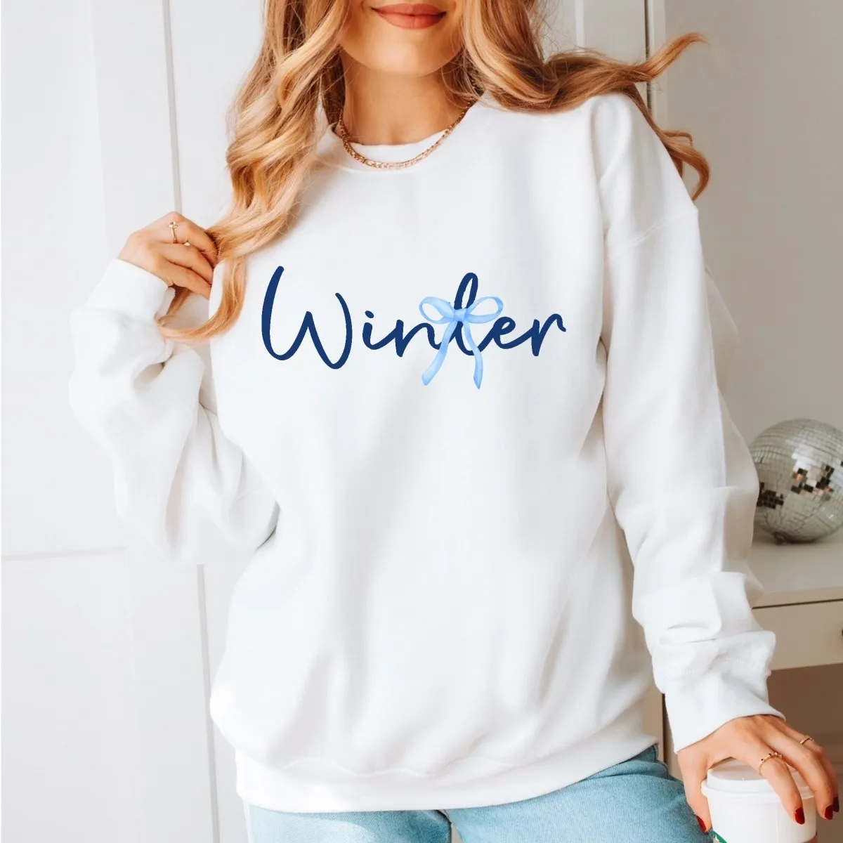 Winter Bow Wholesale Graphic Sweatshirt - Quick Shipping