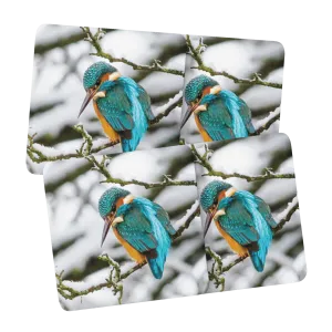 Winter Kingfisher Coasters