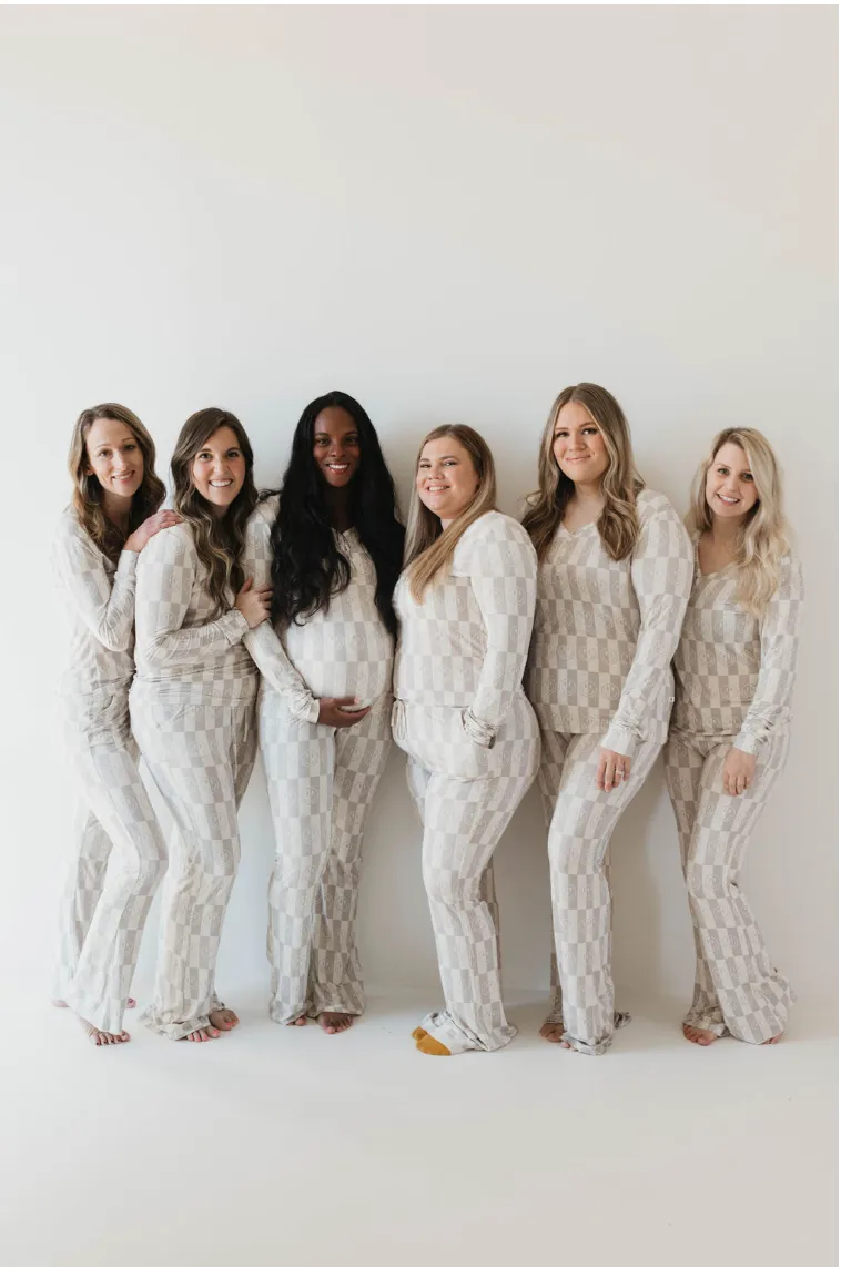 Women's Bamboo Pajamas | Smile Checkerboard