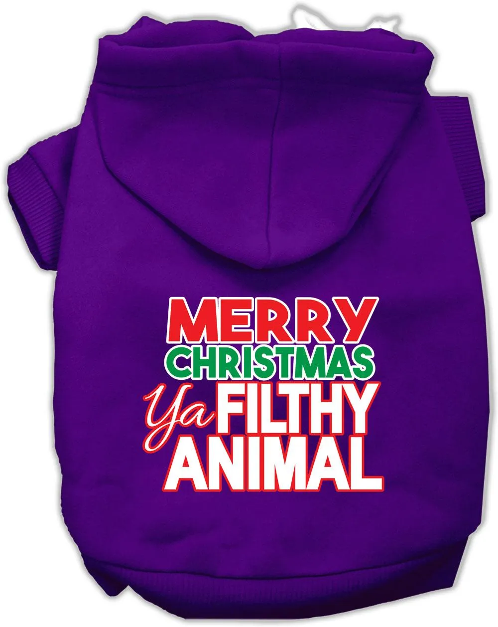 Ya Filthy Animal Screen Print Pet Hoodie Purple Xl (16)