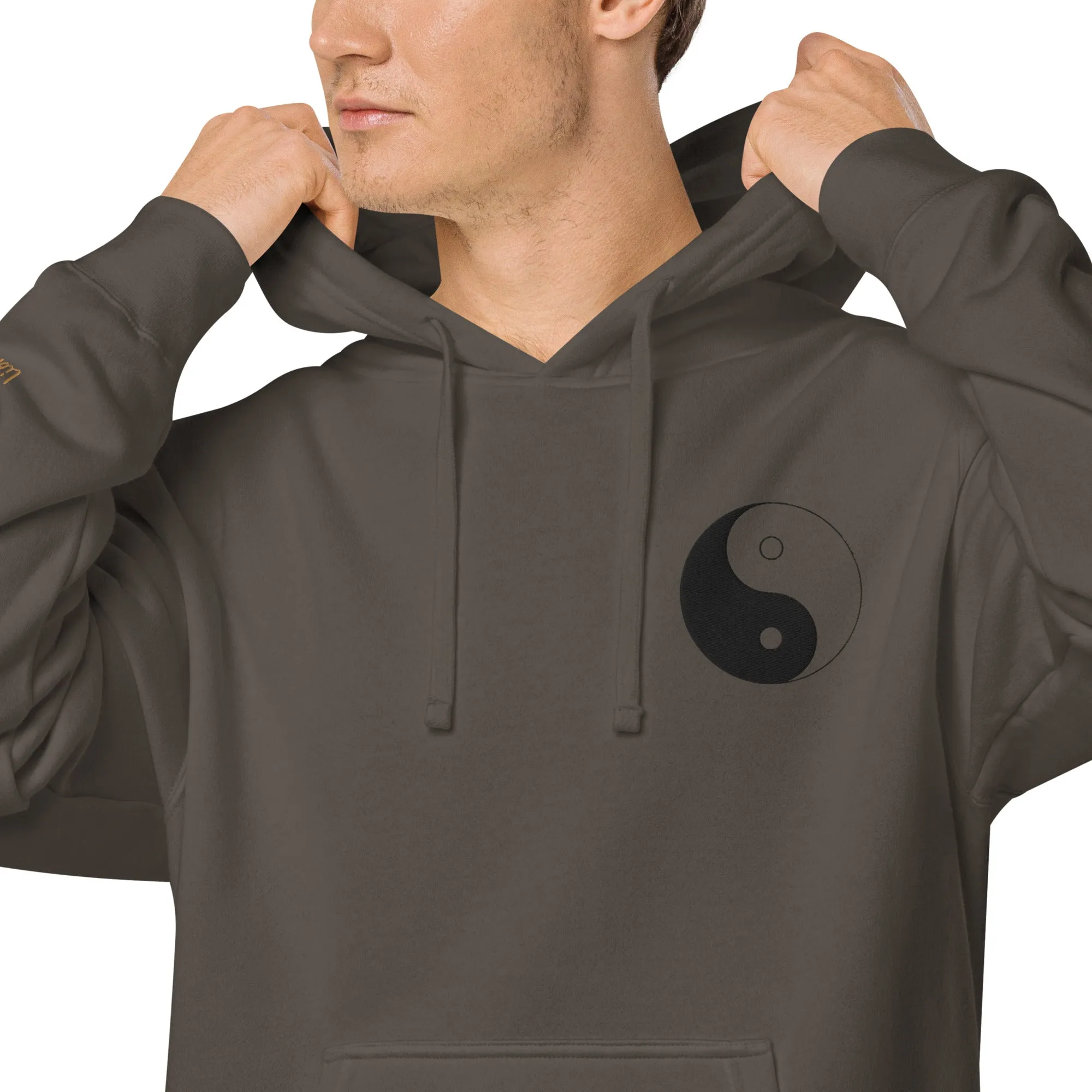 Yin Yang Design Unisex Pigment-Dyed Hoodie