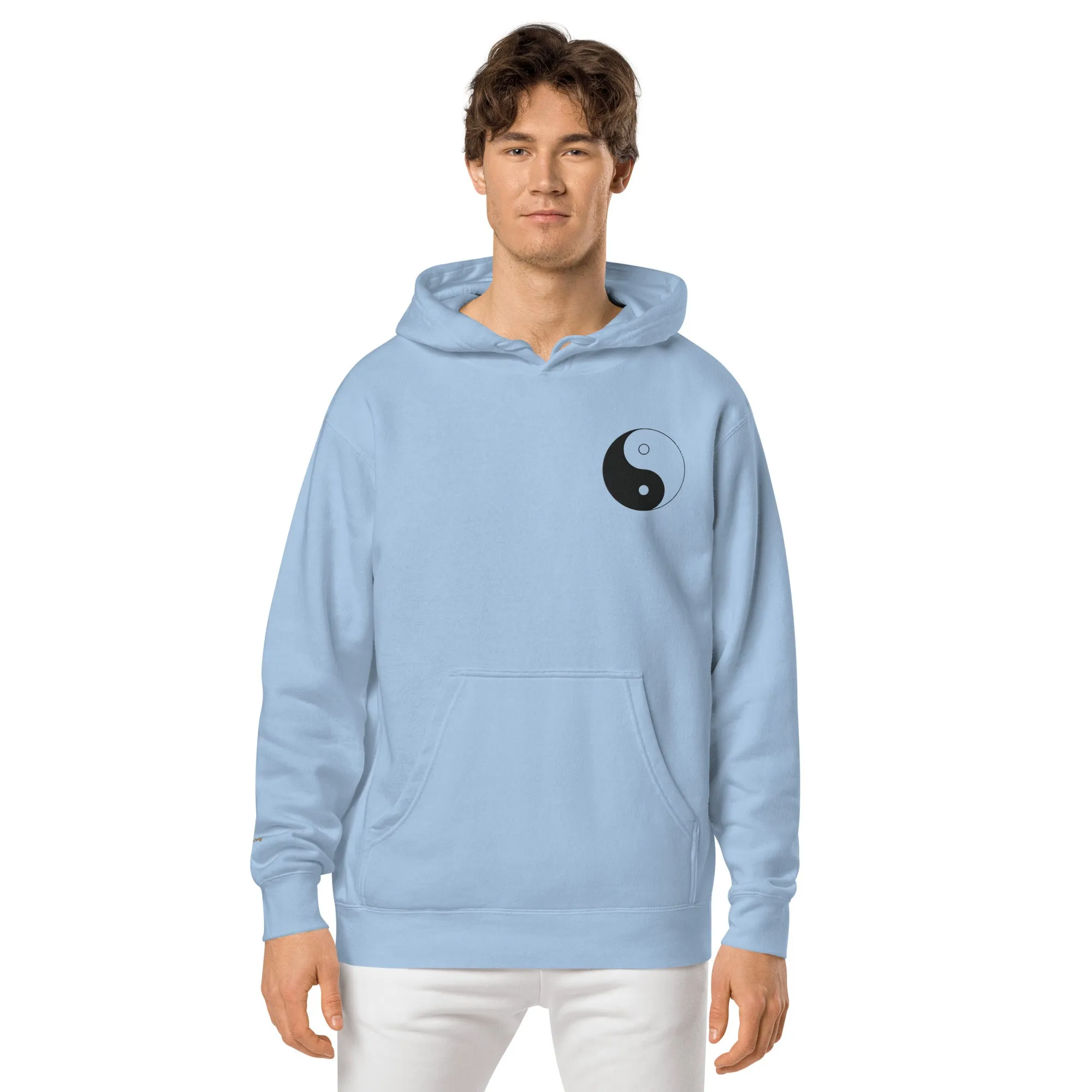 Yin Yang Design Unisex Pigment-Dyed Hoodie