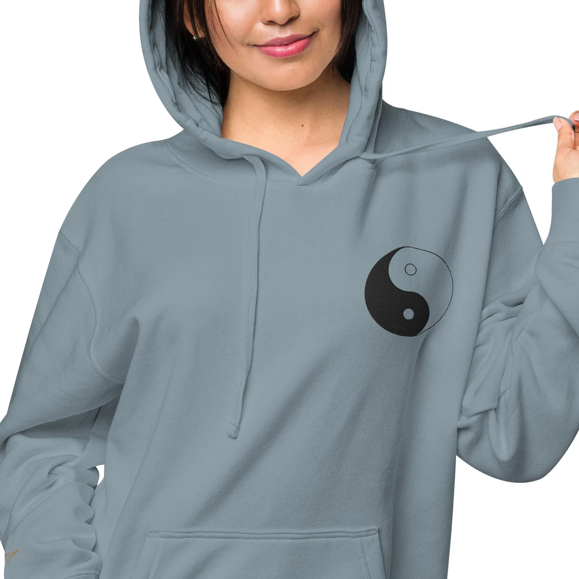 Yin Yang Design Unisex Pigment-Dyed Hoodie