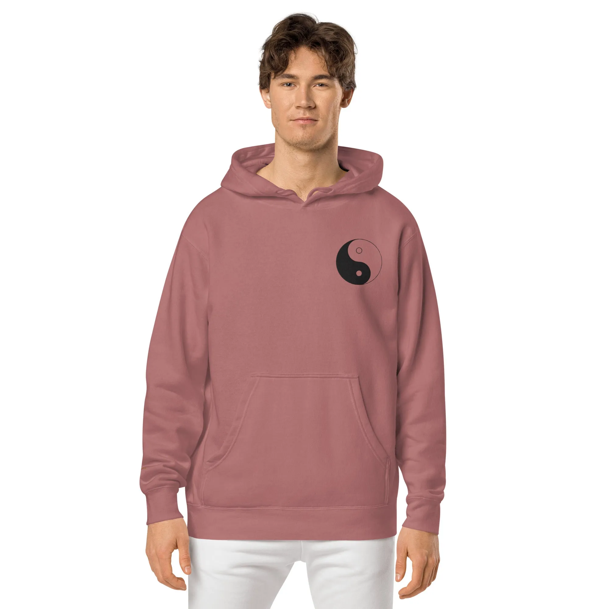 Yin Yang Design Unisex Pigment-Dyed Hoodie