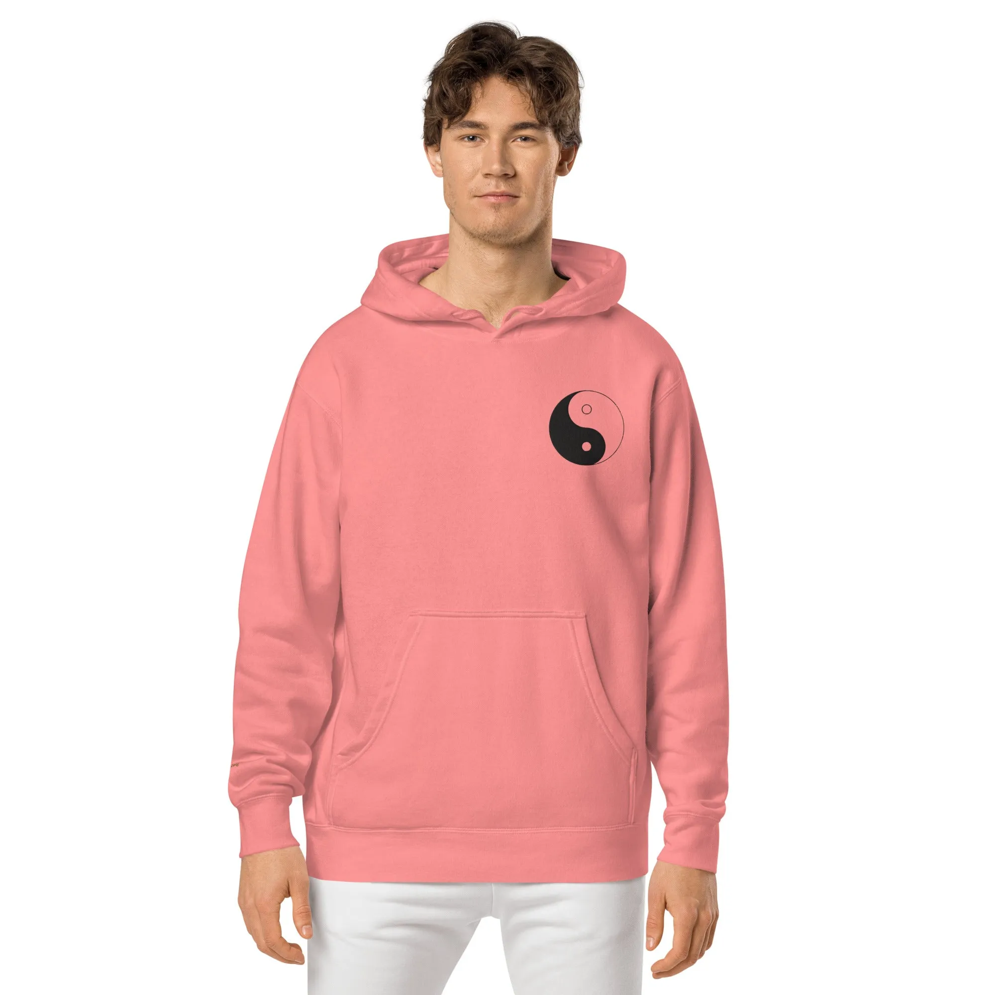 Yin Yang Design Unisex Pigment-Dyed Hoodie