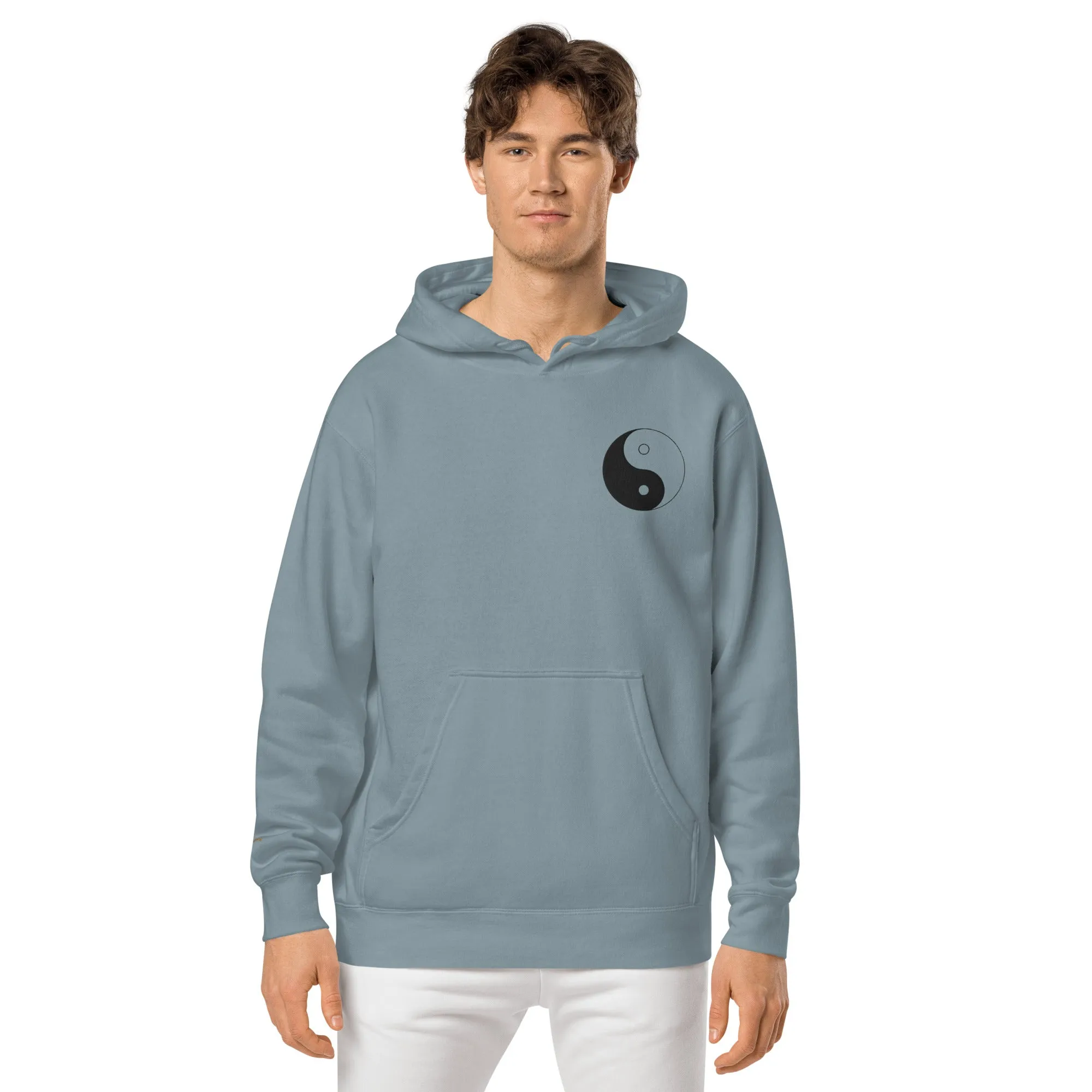 Yin Yang Design Unisex Pigment-Dyed Hoodie